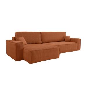Canapé d'angle XL réversible et convertible, velours côtelé…