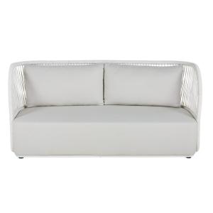 Canapé de jardin 2/3 places en fibre polyoléfine gris perlé…