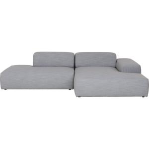 Canapé de jardin d'angle en polyester gris