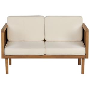 Canapé de jardin en bois bois clair 2 Personnes