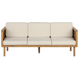 Canapé de jardin en bois bois clair 3 Personnes