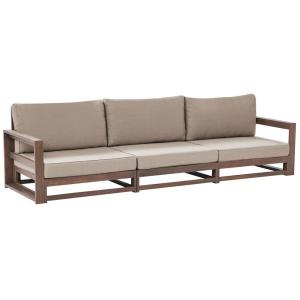 Canapé de jardin en bois marron 3 Personnes