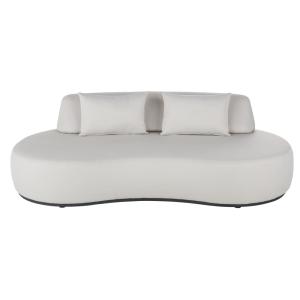 Canapé de jardin en polyester recyclé gris perlé 3/4 places…