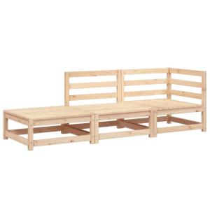 Canapé de jardin et repose-pieds 2 places bois blanc 210x70…