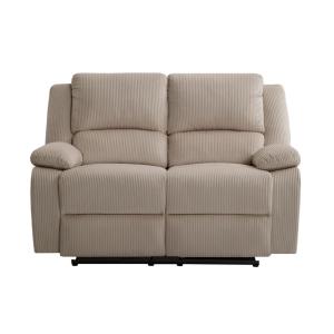 Canapé de relaxation 2 places en velours côtelé - Taupe