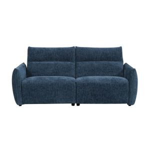 Canapé de relaxation électrique 3 places en tissu - Bleu