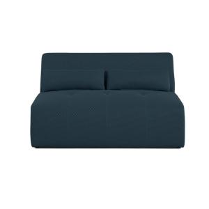 Canapé droit 2 places en tissu mailles 3d bleu canard