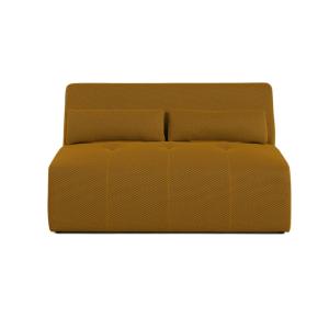 Canapé droit 2 places en tissu mailles 3d jaune