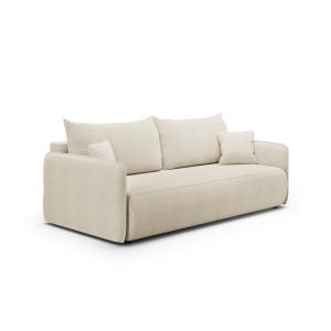 Canapé droit 3 place en tissu beige