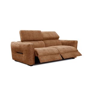 Canapé droit 3 places avec 2 relax électriques tissu brique…