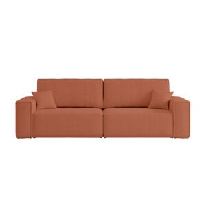 Canapé droit 3 places convertible en tissu bouclette - Terr…