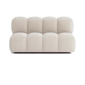 Canapé droit 3 places tissu bouclette beige