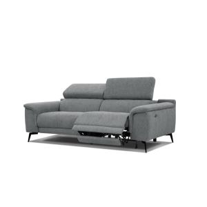 Canapé droit 3 places XXL avec une relax électrique tissu g…