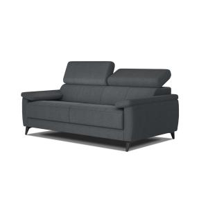 Canapé droit 3 places XXL tissu graphite
