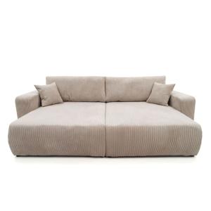 Canapé droit  4 places avec double méridienne en velours cô…