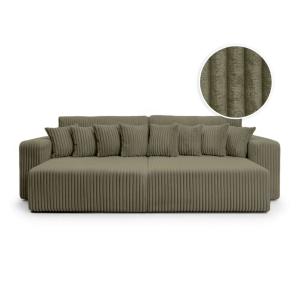 Canapé droit  4 places double méridienne velours côtelé épa…