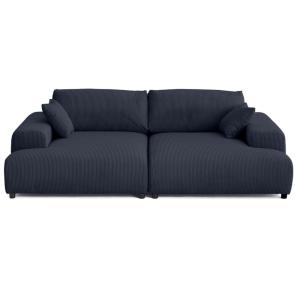 Canapé droit 4 places en  bleu nuit