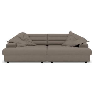 Canapé droit 4 places en  gris clair