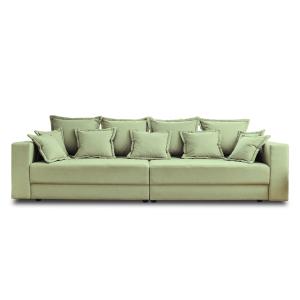 Canapé droit 4 places en tissu vert