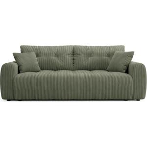 Canapé droit convertible 3 places avec coffre en velours cô…