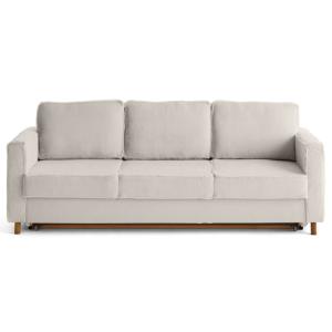 Canapé droit convertible 3 places en fausse fourrure gris c…