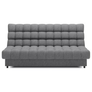 Canapé droit convertible 3 places en tissu texturé gris