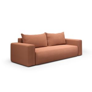 Canapé droit convertible droit 3 places en tissu terra