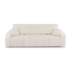 Canapé droit convertible en tissu 3 places ecru