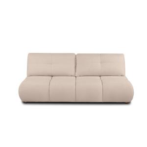 Canapé droit convertible en tissu bouclette 3 places taupe
