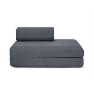 Canapé droit convertible et modulable 2 places en tissu lis…