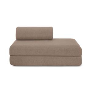 Canapé droit convertible et modulable 2 places en tissu lis…