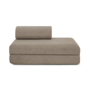 Canapé droit convertible et modulable 2 places en tissu lis…