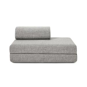 Canapé droit convertible et modulable 2 places en tweed gri…