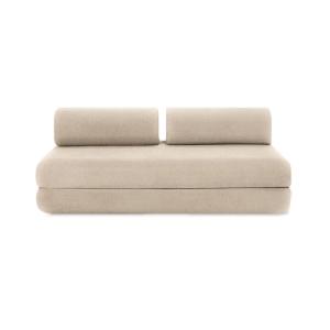 Canapé droit convertible et modulable 3 places en tissu lis…