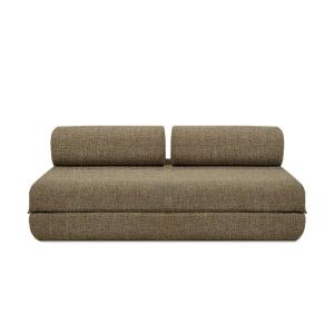Canapé droit convertible et modulable 3 places en tweed jau…