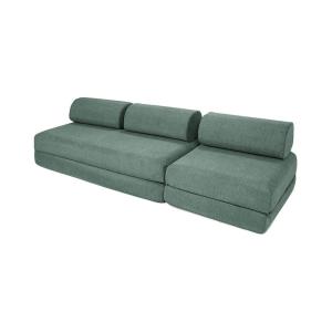 Canapé droit convertible et modulable 4 places en tissu lis…