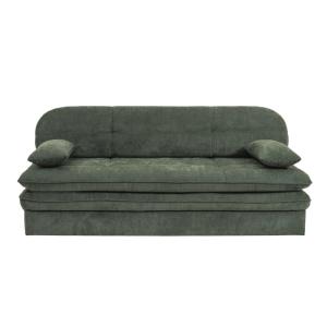 Canapé droit convertible tissu 3 places vert