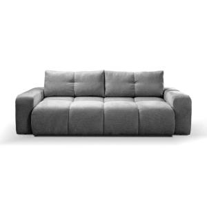 Canapé droit convertible tissu chenille 3 places Gris anthr…