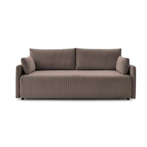 Canapé droit convertible velours côtelé 2 places Café clair…