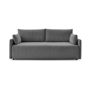 Canapé droit convertible velours côtelé 2 places Gris foncé…