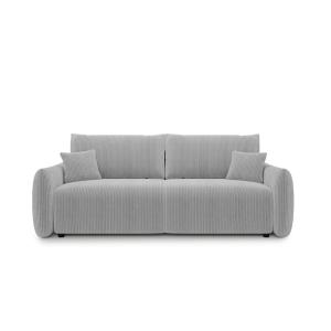 Canapé droit convertible velours côtelé 3 places Gris clair…