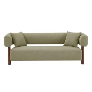 Canapé droit en tissu 3 places kaki