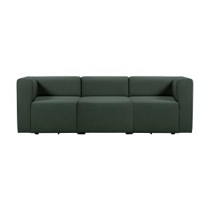 Canapé droit modulable 4 places en tissu vert