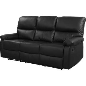 Canapé droit pvc noir 197 x 89 x 103 cm
