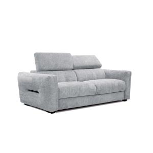 Canapé droit XXL 3 places tissu gris clair