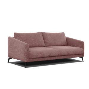 Canapé droit XXL 3 places tissu vieux rose