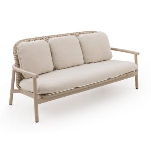 Canapé en aluminium et fibre synthétique bicolore avec cous…