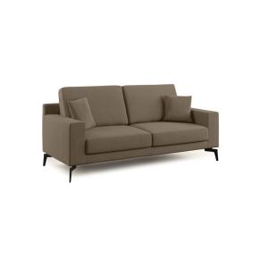 Canapé en microfibre 146 cm brun