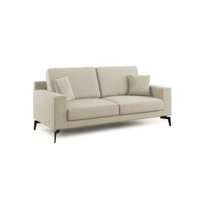 Canapé en microfibre 146 cm crème