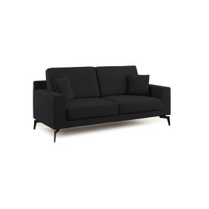 Canapé en microfibre 206 cm noir